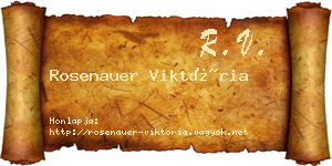 Rosenauer Viktória névjegykártya